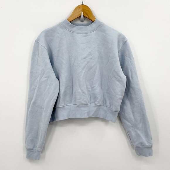 Aritzia Tops - Aritzia TNA Cozy AF Sweatshirt Women's Small Baby Blue Fleece Crop Pullover 90s